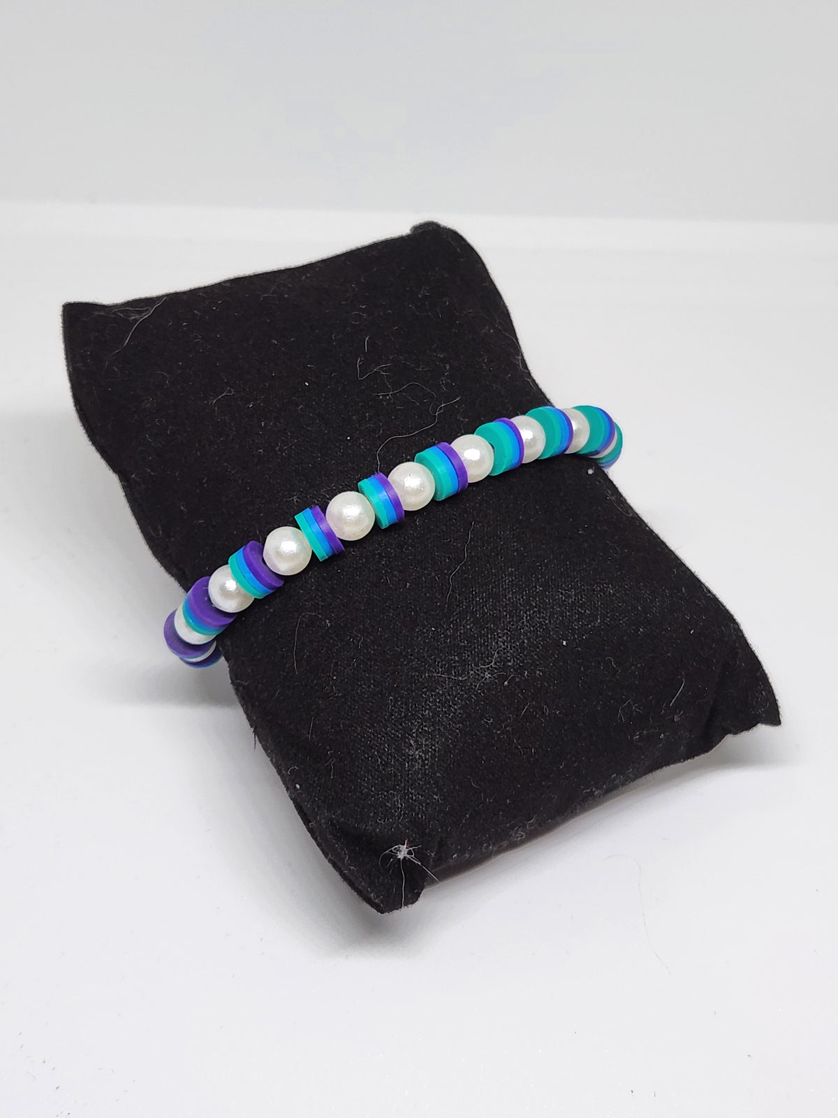 Neon color pearl bracelet (Pink and Blue)